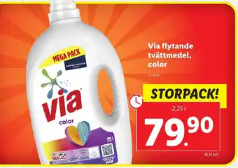 Via flytande tvättmedel, color