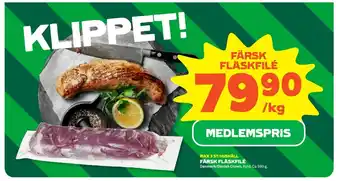Stora Coop FÄRSK FLÄSKFILÉ erbjuda