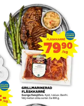 Stora Coop GRILLMARINERAD FLÄSKKARRÉ erbjuda