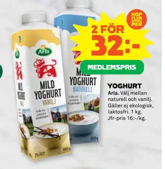 Stora Coop YOGHURT erbjuda