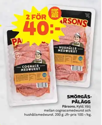 Stora Coop SMÖRGÅSPÅLÄGG erbjuda