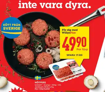 Willys Hemma NÖTFÄRS erbjuda