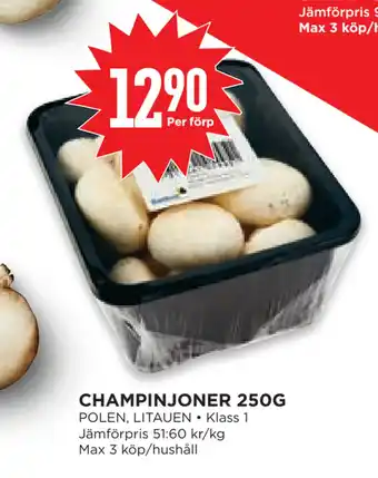 Willys Hemma CHAMPINJONER 250G erbjuda