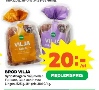 Stora Coop BRÖD VILJA erbjuda