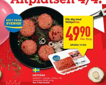Willys Hemma NÖTFÄRS erbjuda