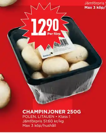 Willys Hemma CHAMPINJONER 250G erbjuda