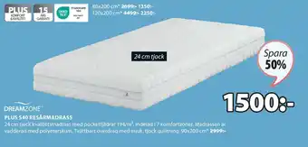 JYSK PLUS S40 RESÅRMADRASS erbjuda