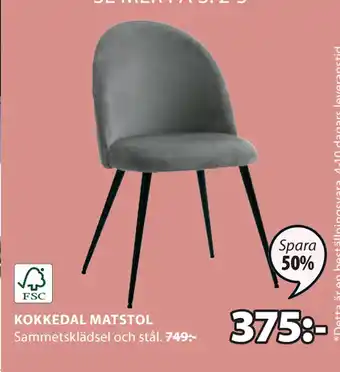 JYSK KOKKEDAL MATSTOL erbjuda