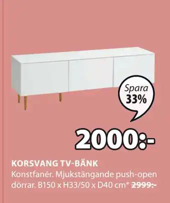 JYSK KORSVANG TV-BÄNK erbjuda