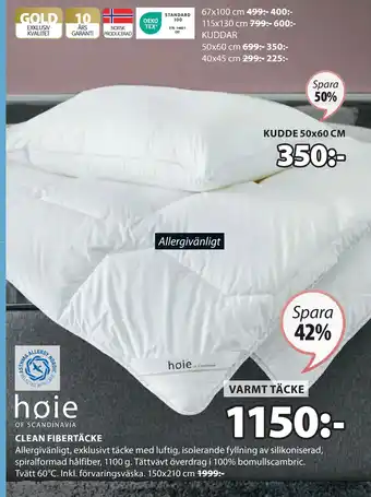 JYSK CLEAN FIBERTÄCKE erbjuda