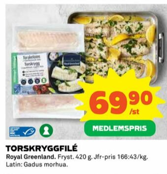 Coop Royal Greenland Torskfilé erbjuda