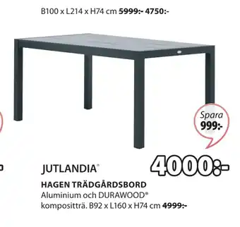 JYSK HAGEN TRÄDGÅRDSBORD erbjuda