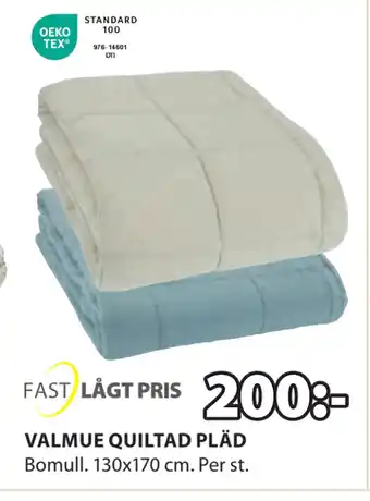 JYSK VALMUE QUILTAD PLÄD erbjuda