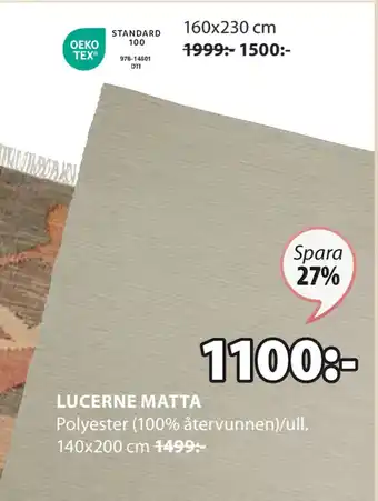 JYSK LUCERNE MATTA erbjuda