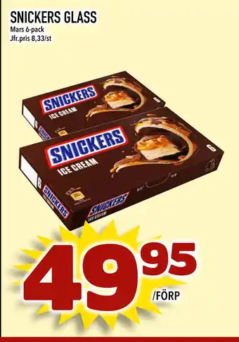 MatArket SNICKERS GLASS erbjuda