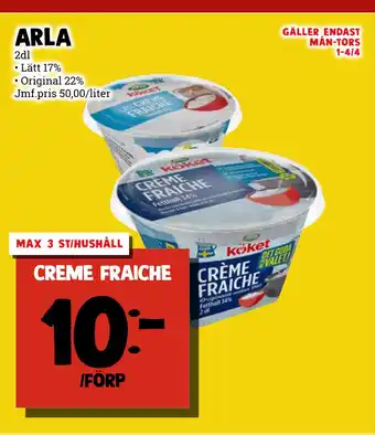 MatArket creme fraiche erbjuda
