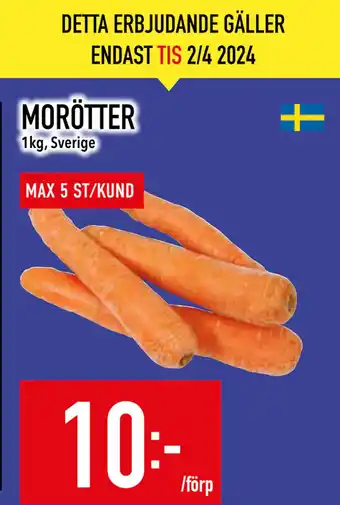 Matdax MORÖTTER erbjuda