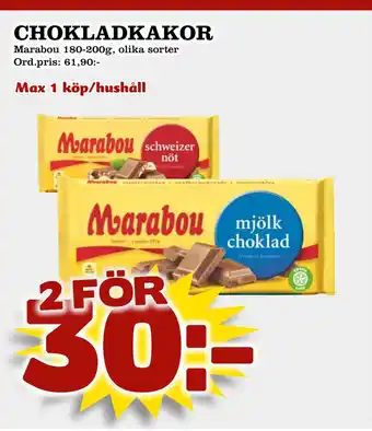 Supergrossen CHOKLADKAKOR erbjuda