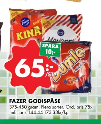 ÖoB FAZER GODISPÅSE erbjuda