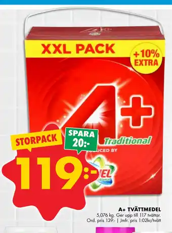 ÖoB A+ TVÄTTMEDEL erbjuda