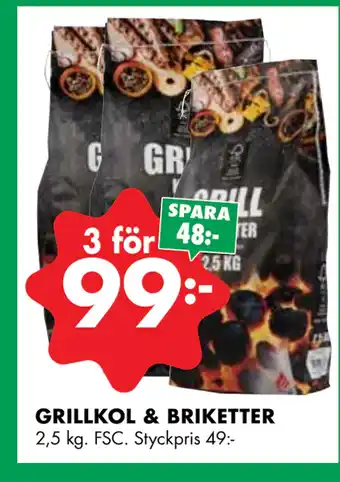 ÖoB GRILLKOL & BRIKETTER erbjuda