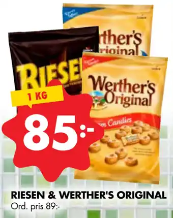 ÖoB RIESEN & WERTHER'S ORIGINAL erbjuda