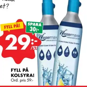 ÖoB Wassermaxx kolsyrepatron erbjuda