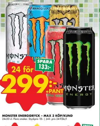 ÖoB Monster energidryck erbjuda