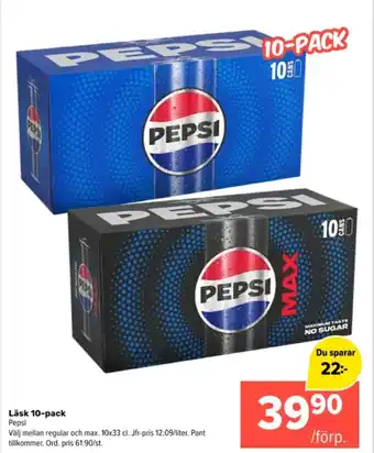 Pepsi max läskedryck