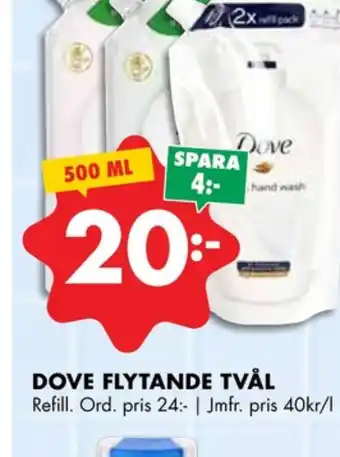 ÖoB Dove tvål flytande erbjuda