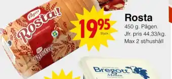 Matöppet Rosta bröd erbjuda