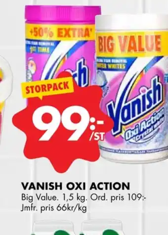 ÖoB Vanish oxi action fläckborttagning erbjuda