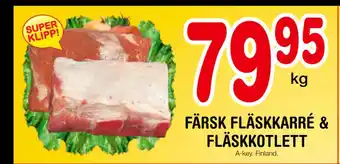 Nya Pulsen FÄRSK FLÄSKKARRÉ & FLÄSKKOTLETT erbjuda