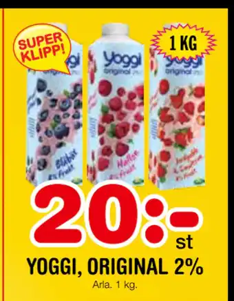 Nya Pulsen YOGGI, ORIGINAL 2% erbjuda