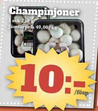 Bonum Matmarknad Champinjoner erbjuda