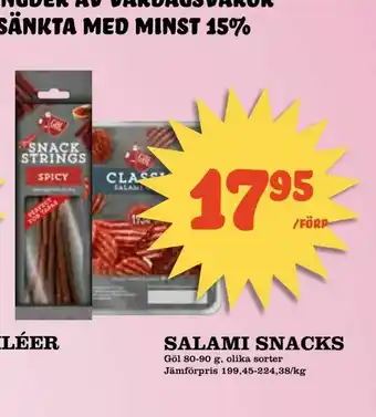 Bonum Matmarknad Salami snacks erbjuda