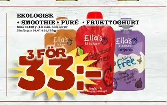 Bonum Matmarknad Ekologisk • smoothie • puré • fruktyoghurt erbjuda
