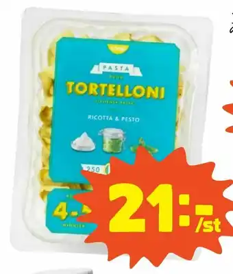 Coop Tortelloni ricotta/pesto erbjuda