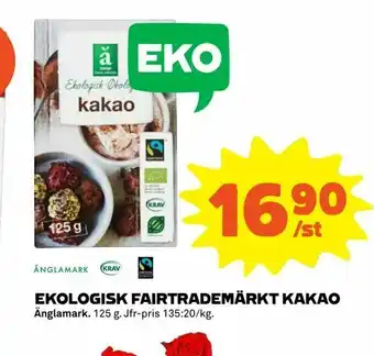 Ekologisk fairtrademärkt kakao