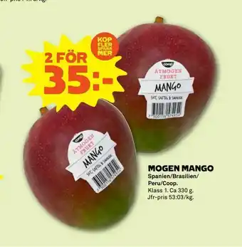 Coop Forum Mogen mango erbjuda