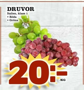 Din Mat Druvor erbjuda