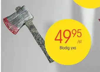 Blodig yxa