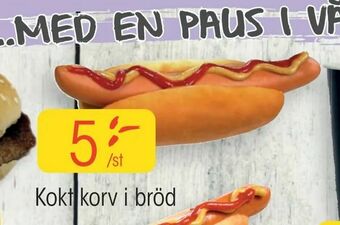 EKO Kokt korv i bröd erbjuda