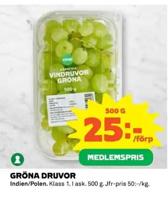 Coop GRÖNA DRUVOR erbjuda