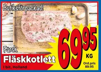 Supergrossen Fläskkotlett erbjuda
