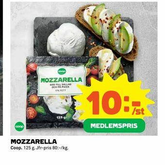 Coop Extra Mozzarella erbjuda