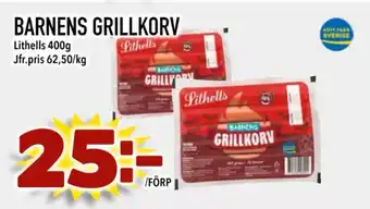 Supergrossen BARNENS GRILLKORV erbjuda