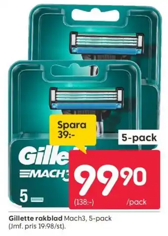 Rusta Gillette rakblad erbjuda