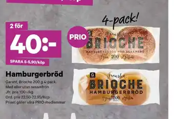 Brioche hamburgerbröd