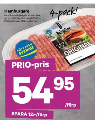 City Gross Dalsjöfors hamburgare erbjuda
